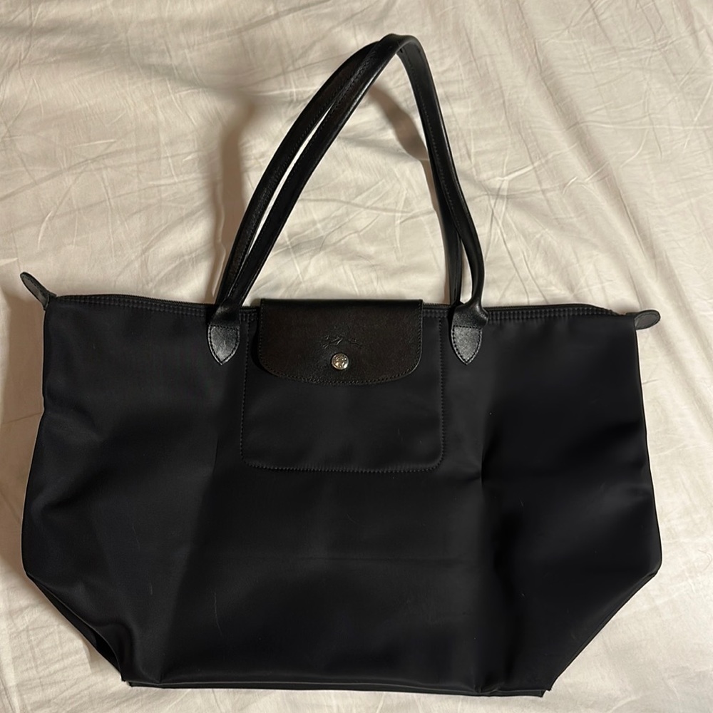 Longchamp Le Pliage Large Black Tote